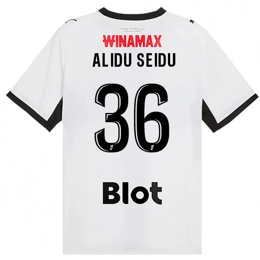 Danxen Män Alidu Seidu #36 Svart Vit Röd Bortatröja Matchtröjor 2026/27 Tröjor T-Tröja