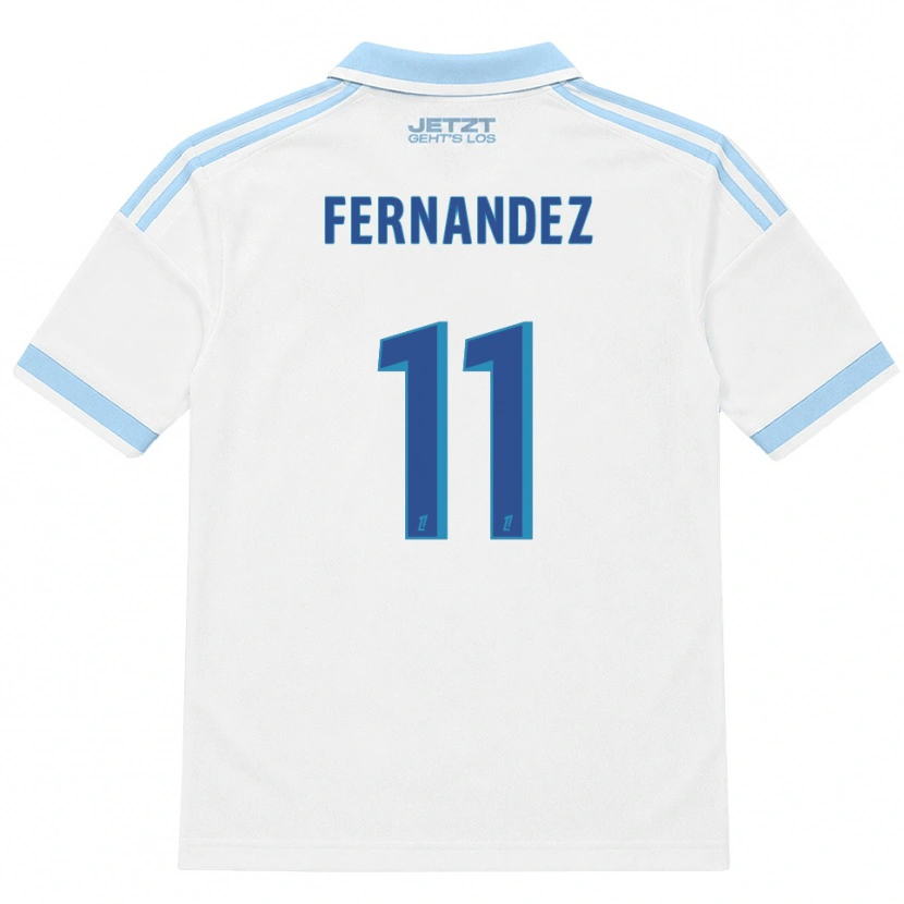 Danxen Män Elies Araar Fernandez #11 Ljus Himmelsblå Vit Röd Bortatröja Matchtröjor 2026/27 Tröjor T-Tröja