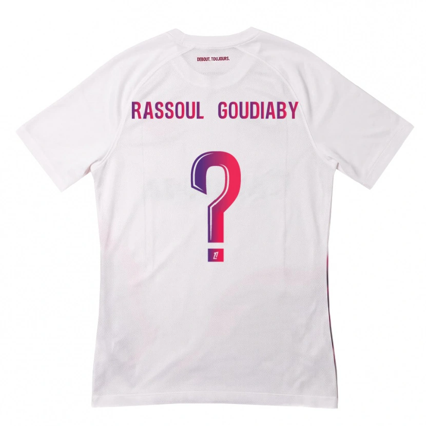 Danxen Män Khadim Rassoul Goudiaby #0 Vit Rosa Lila Bortatröja Matchtröjor 2026/27 Tröjor T-Tröja