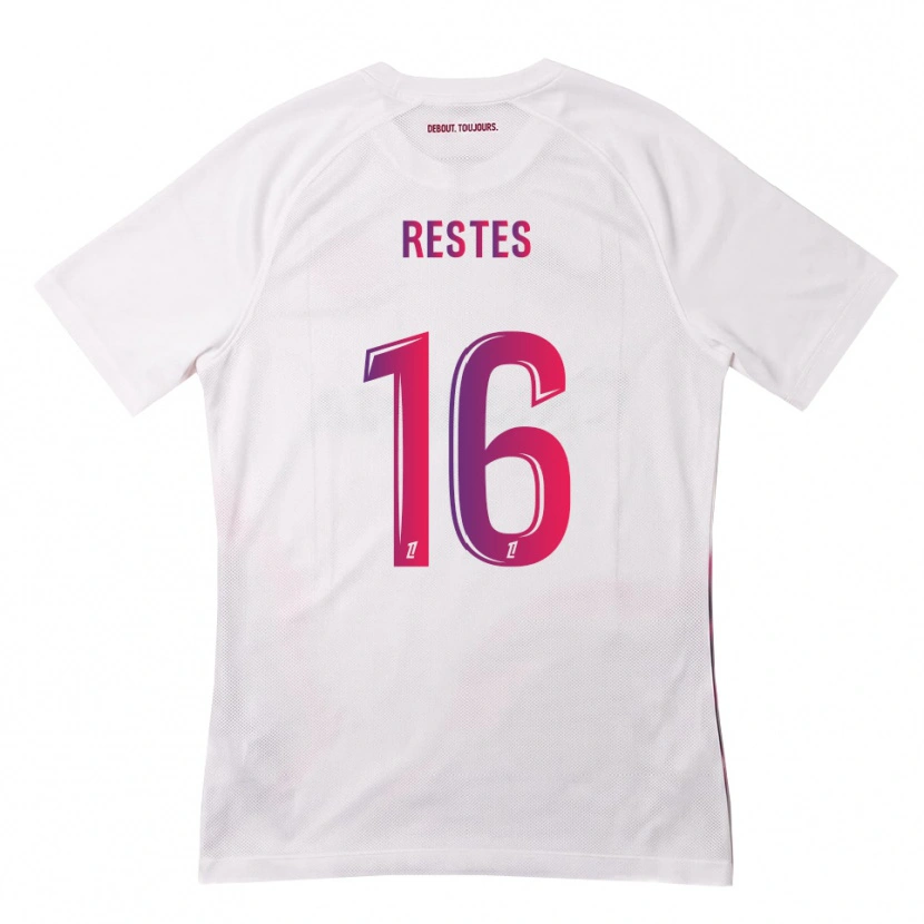 Danxen Män Guillaume Restes #16 Vit Rosa Lila Bortatröja Matchtröjor 2026/27 Tröjor T-Tröja
