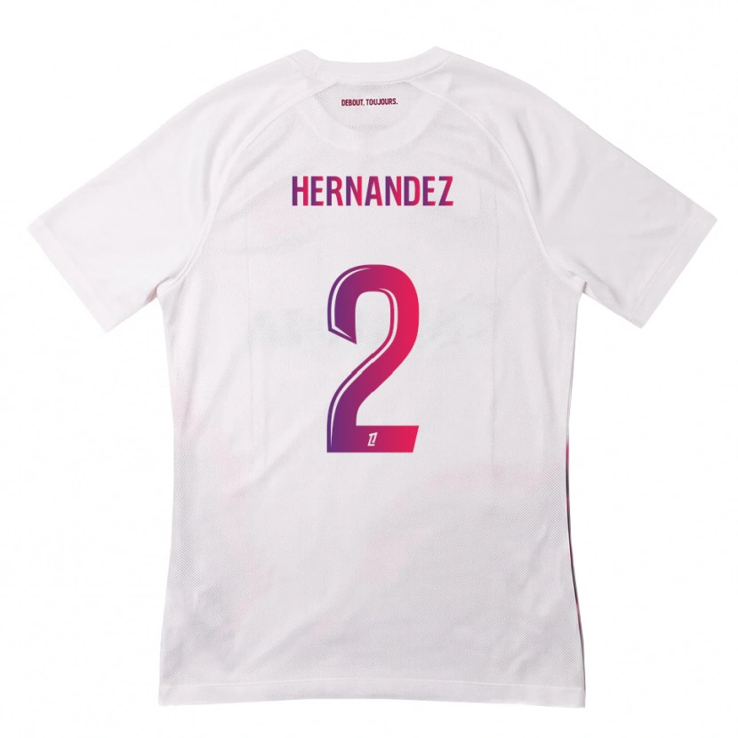 Danxen Män Lucie Hernandez #2 Vit Rosa Lila Bortatröja Matchtröjor 2026/27 Tröjor T-Tröja
