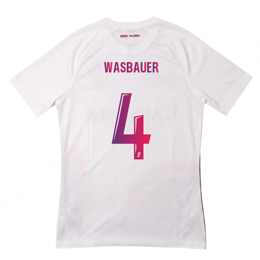Danxen Män Nicolas Wasbauer #4 Vit Rosa Lila Bortatröja Matchtröjor 2026/27 Tröjor T-Tröja