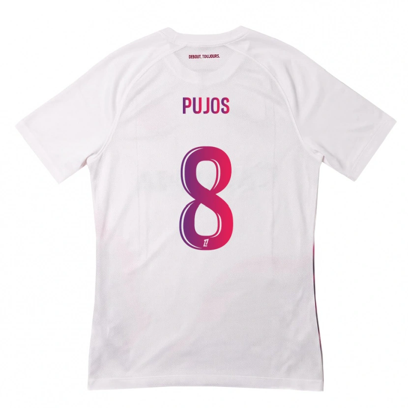 Danxen Män Lenny Pujos #8 Vit Rosa Lila Bortatröja Matchtröjor 2026/27 Tröjor T-Tröja