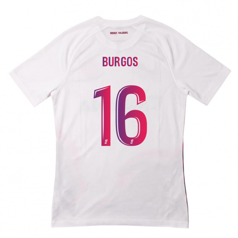 Danxen Män Diego Burgos #16 Vit Rosa Lila Bortatröja Matchtröjor 2026/27 Tröjor T-Tröja