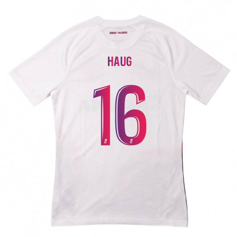 Danxen Män Kjetil Haug #16 Vit Rosa Lila Bortatröja Matchtröjor 2026/27 Tröjor T-Tröja