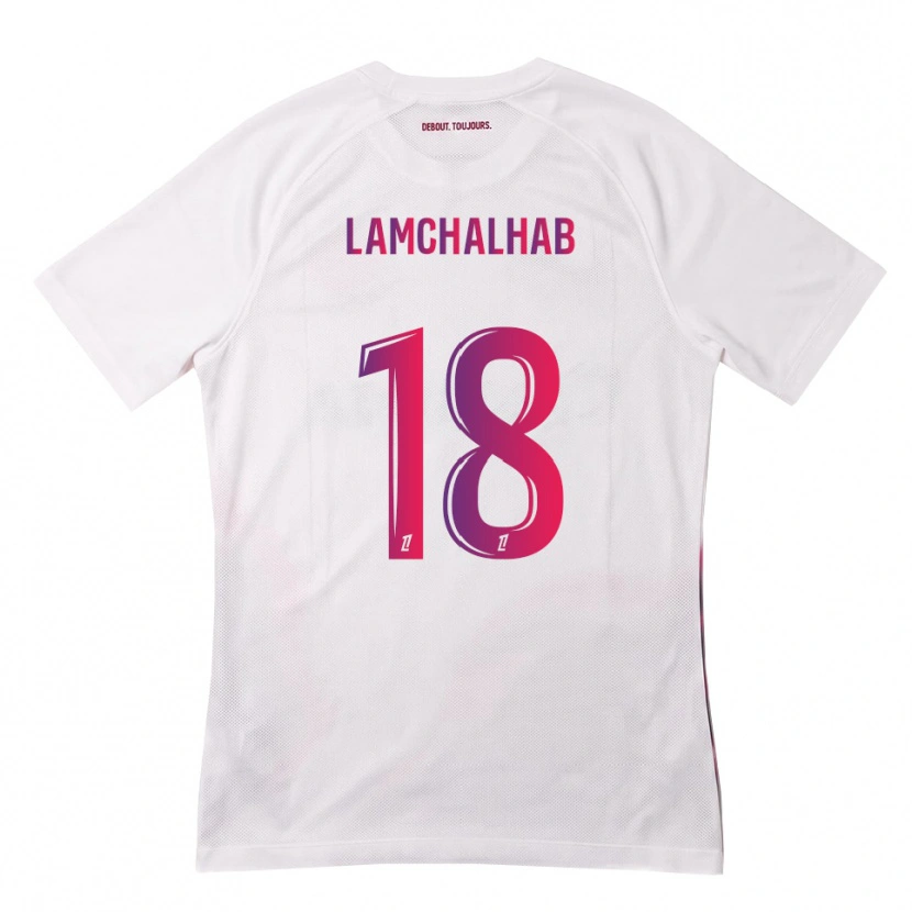 Danxen Män Merwan Lamchalhab #18 Vit Rosa Lila Bortatröja Matchtröjor 2026/27 Tröjor T-Tröja