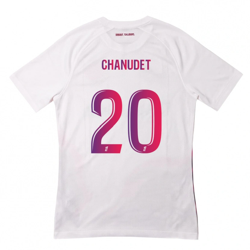 Danxen Män Coralie Chanudet #20 Vit Rosa Lila Bortatröja Matchtröjor 2026/27 Tröjor T-Tröja