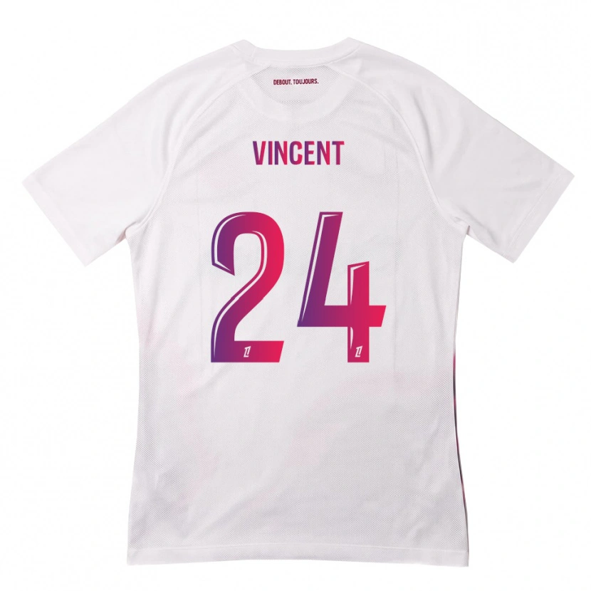 Danxen Män Magalie Vincent #24 Vit Rosa Lila Bortatröja Matchtröjor 2026/27 Tröjor T-Tröja