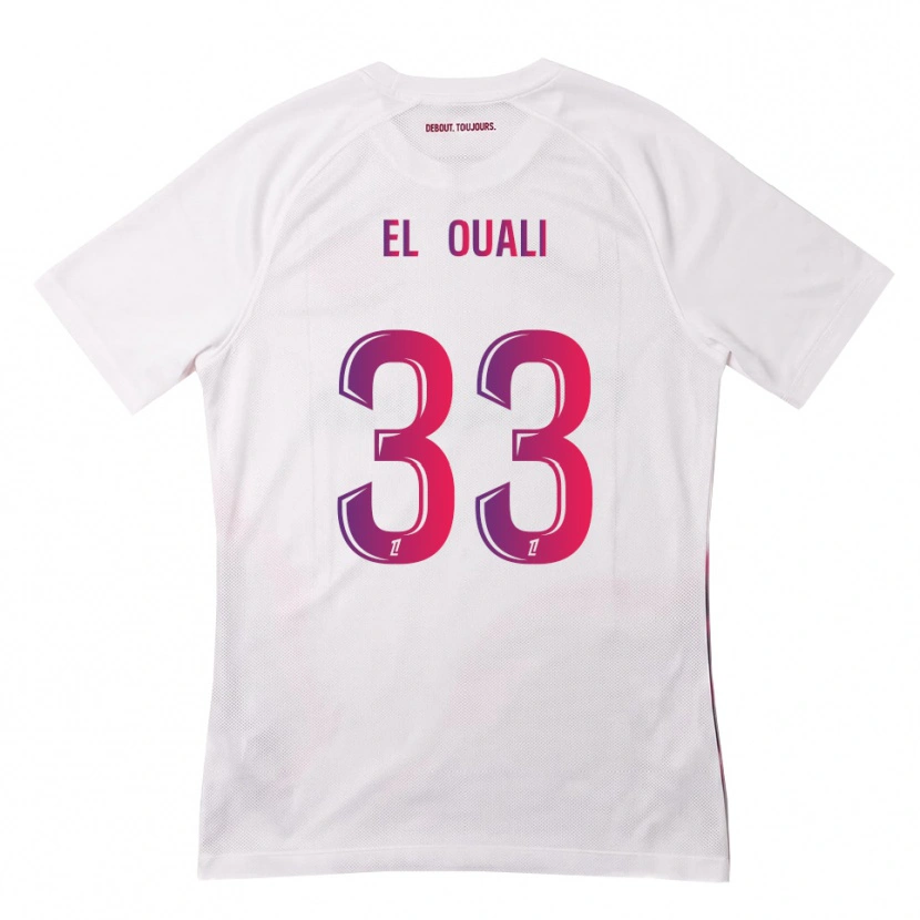 Danxen Män Adam El Ouali #33 Vit Rosa Lila Bortatröja Matchtröjor 2026/27 Tröjor T-Tröja