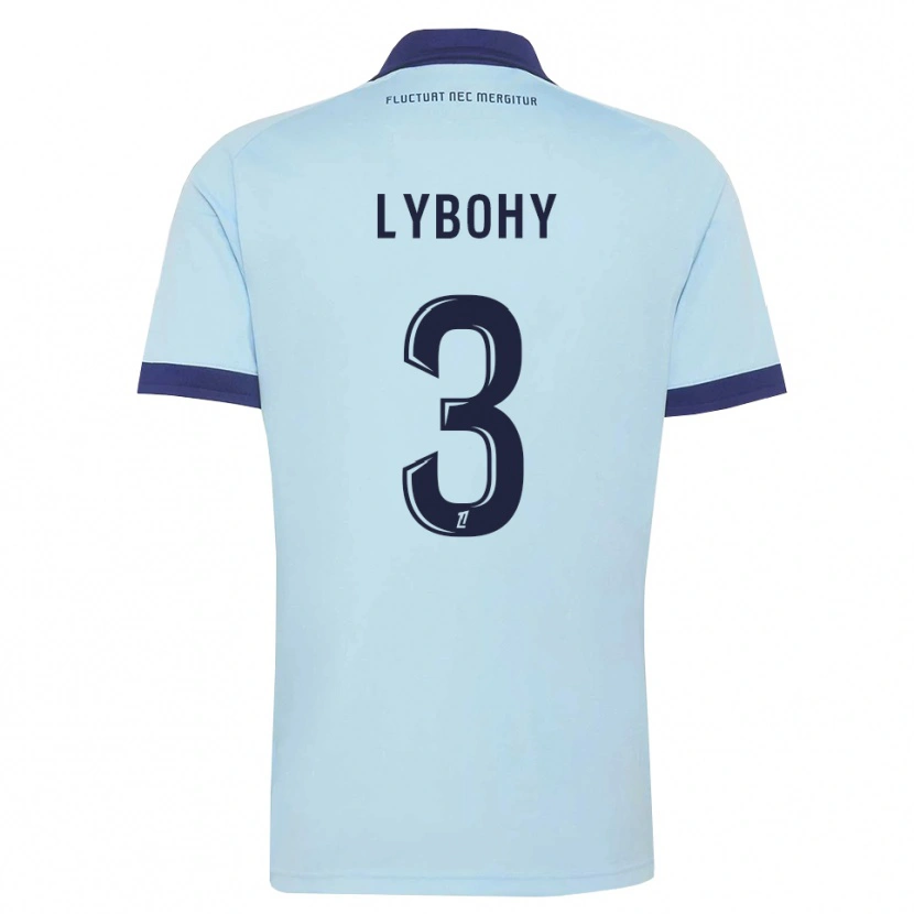 Danxen Män Kyliann Lybohy #3 Kornblå Svart Bortatröja Matchtröjor 2026/27 Tröjor T-Tröja