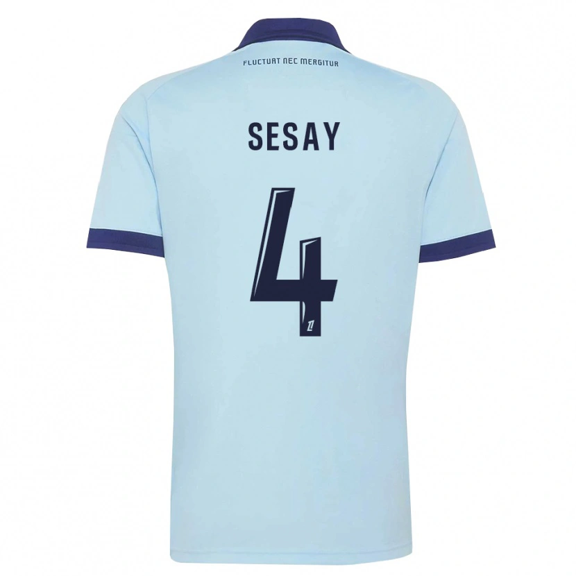 Danxen Män Mohamed Sesay #4 Kornblå Svart Bortatröja Matchtröjor 2026/27 Tröjor T-Tröja