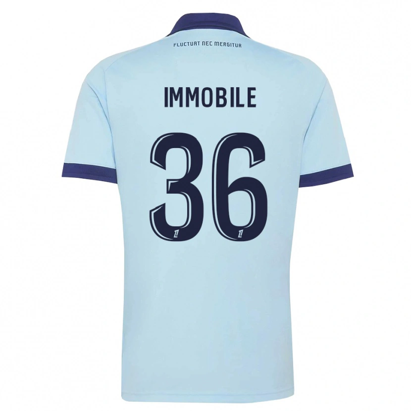 Danxen Män Ciro Immobile #36 Kornblå Svart Bortatröja Matchtröjor 2026/27 Tröjor T-Tröja