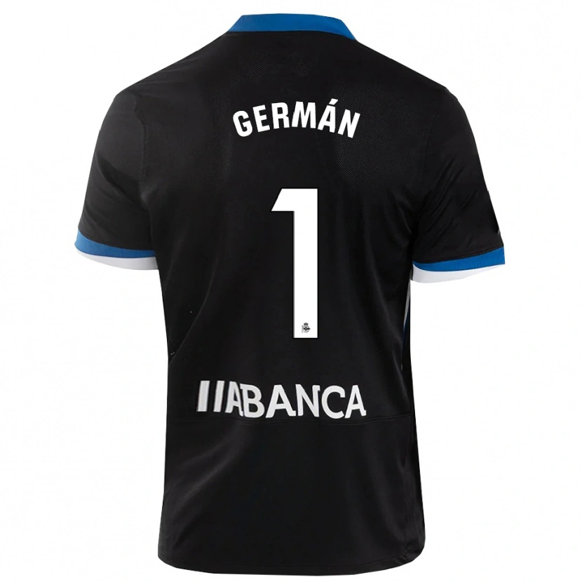 Danxen Män Germán Parreño #1 Svart Blå Vit Bortatröja Matchtröjor 2026/27 Tröjor T-Tröja