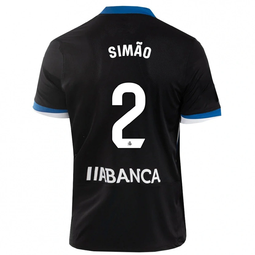 Danxen Män Iano Simão #2 Svart Blå Vit Bortatröja Matchtröjor 2026/27 Tröjor T-Tröja