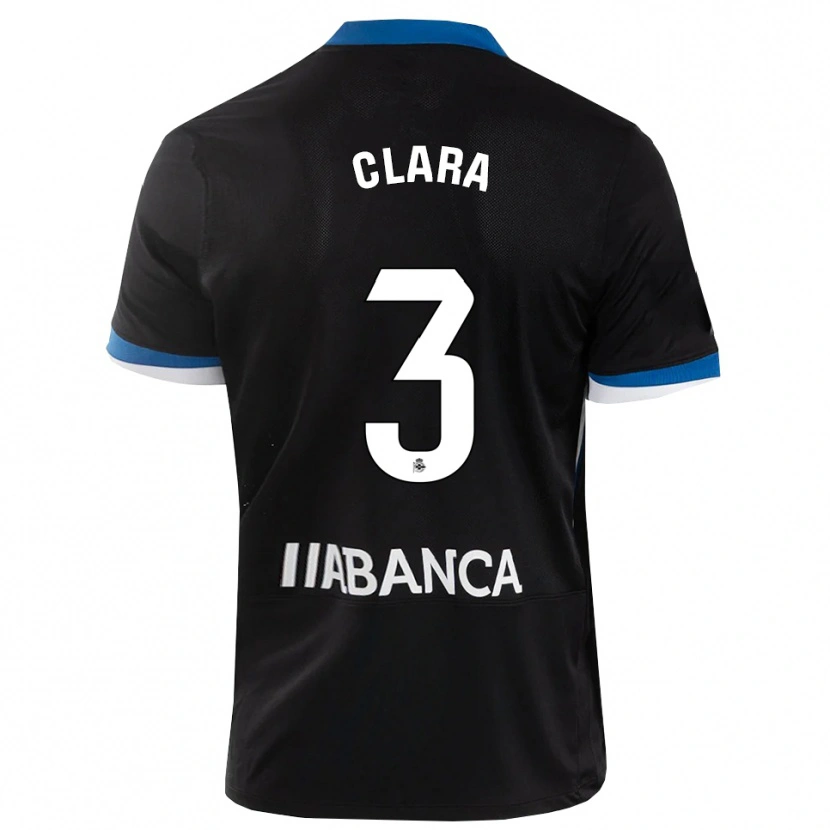 Danxen Män Clara Rodríguez #3 Svart Blå Vit Bortatröja Matchtröjor 2026/27 Tröjor T-Tröja