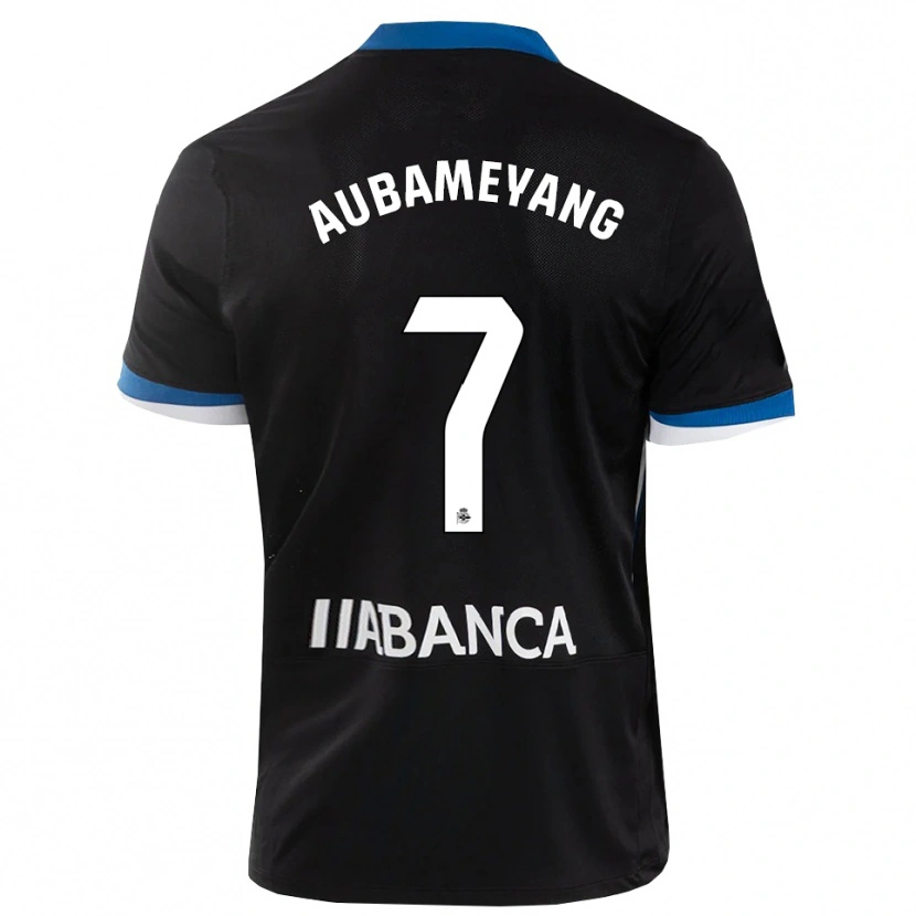 Danxen Män Pierre-Emerick Aubameyang #7 Svart Blå Vit Bortatröja Matchtröjor 2026/27 Tröjor T-Tröja