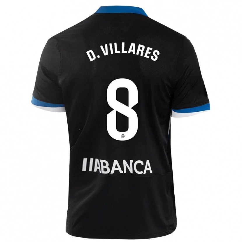 Danxen Män Diego Villares #8 Svart Blå Vit Bortatröja Matchtröjor 2026/27 Tröjor T-Tröja