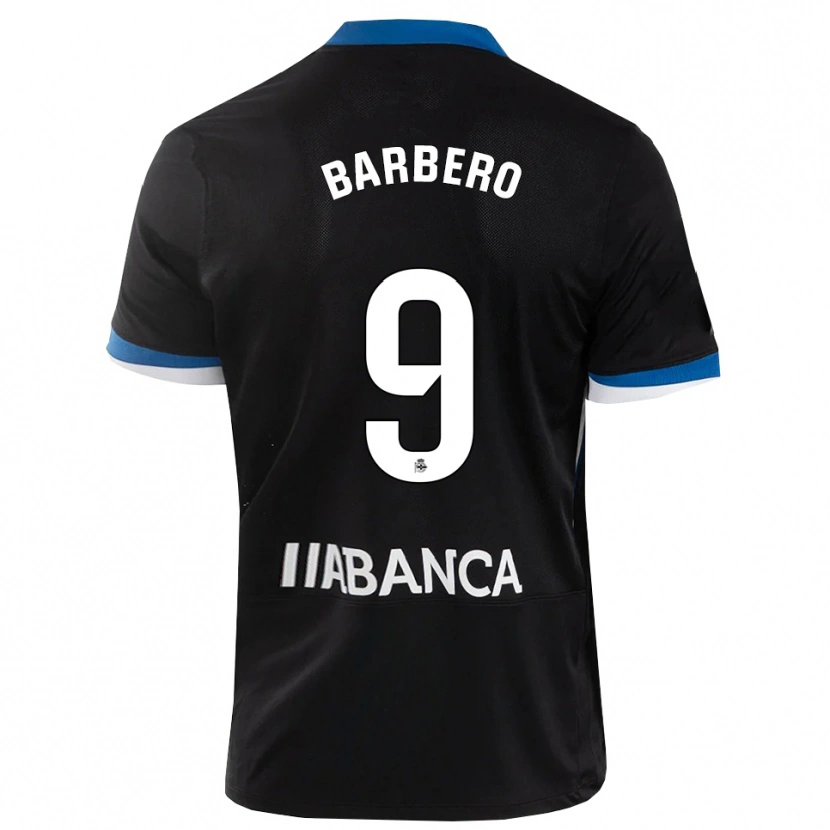 Danxen Män Iván Barbero #9 Svart Blå Vit Bortatröja Matchtröjor 2026/27 Tröjor T-Tröja