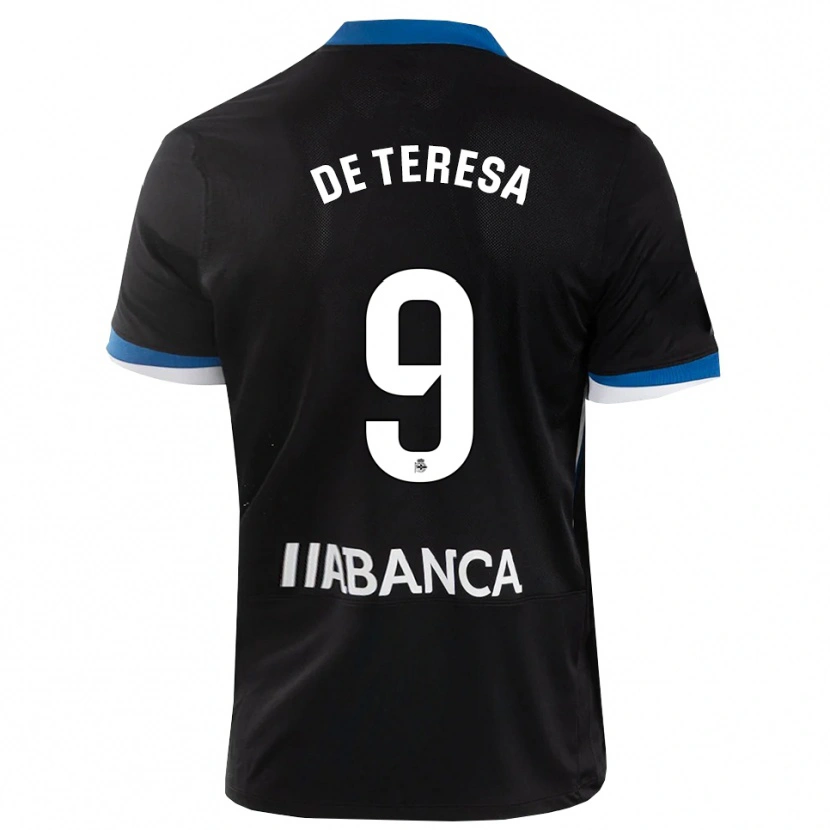 Danxen Män Ana Lucía De Teresa #9 Svart Blå Vit Bortatröja Matchtröjor 2026/27 Tröjor T-Tröja