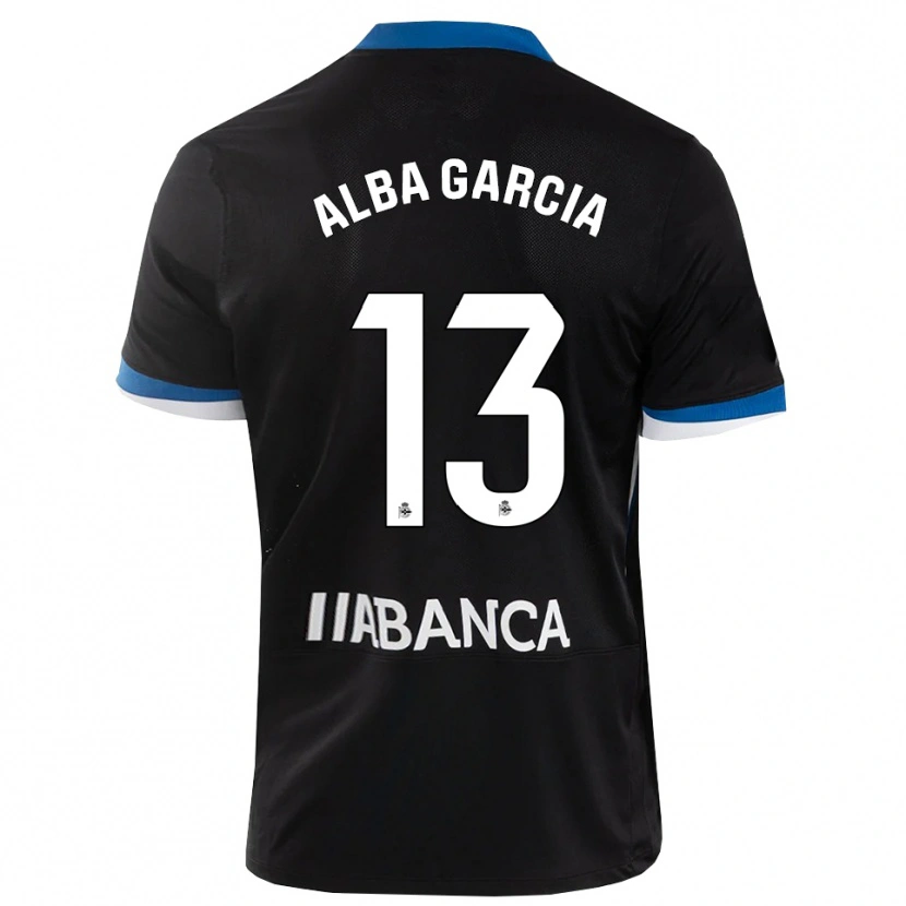 Danxen Män Lucía Alba García #13 Svart Blå Vit Bortatröja Matchtröjor 2026/27 Tröjor T-Tröja