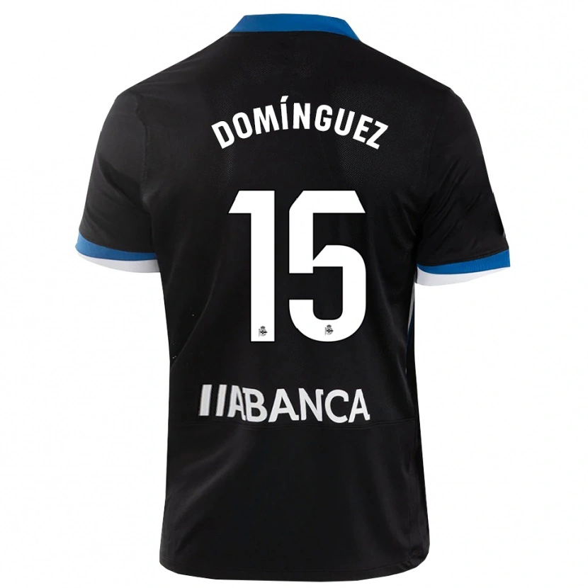 Danxen Män David Domínguez #15 Svart Blå Vit Bortatröja Matchtröjor 2026/27 Tröjor T-Tröja