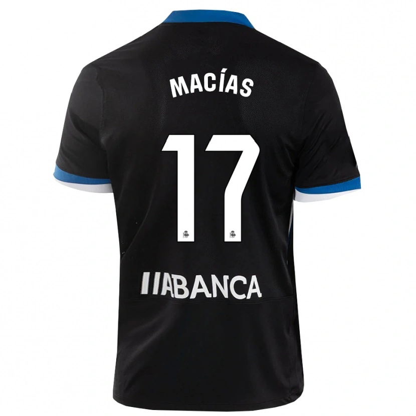 Danxen Män Luisao Macías #17 Svart Blå Vit Bortatröja Matchtröjor 2026/27 Tröjor T-Tröja