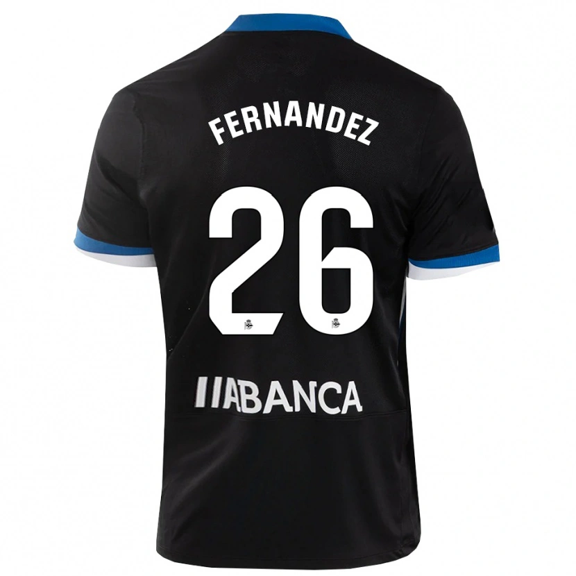 Danxen Män Samu Fernández #26 Svart Blå Vit Bortatröja Matchtröjor 2026/27 Tröjor T-Tröja