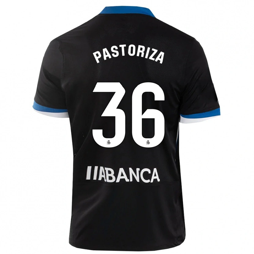 Danxen Män Guille Pastoriza #36 Svart Blå Vit Bortatröja Matchtröjor 2026/27 Tröjor T-Tröja
