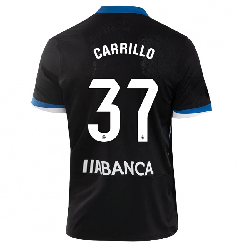 Danxen Män Noé Carrillo #37 Svart Blå Vit Bortatröja Matchtröjor 2026/27 Tröjor T-Tröja