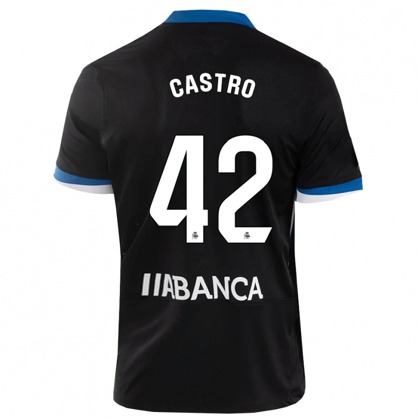 Danxen Män Lucas Castro #42 Svart Blå Vit Bortatröja Matchtröjor 2026/27 Tröjor T-Tröja