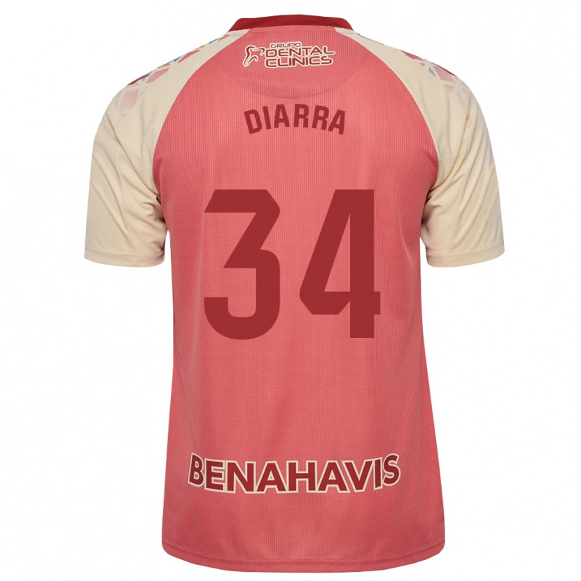 Danxen Män Cherif Diarra #34 Ljus Rosa Röd Blå Bortatröja Matchtröjor 2026/27 Tröjor T-Tröja