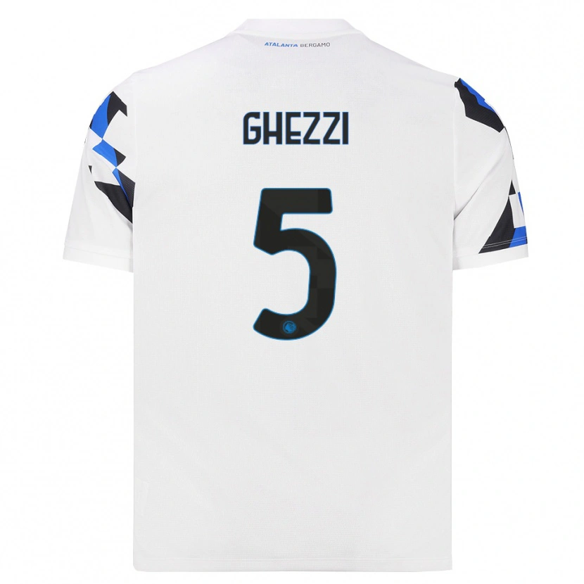 Danxen Män Samuele Ghezzi #5 Vit Röd Blå Bortatröja Matchtröjor 2026/27 Tröjor T-Tröja