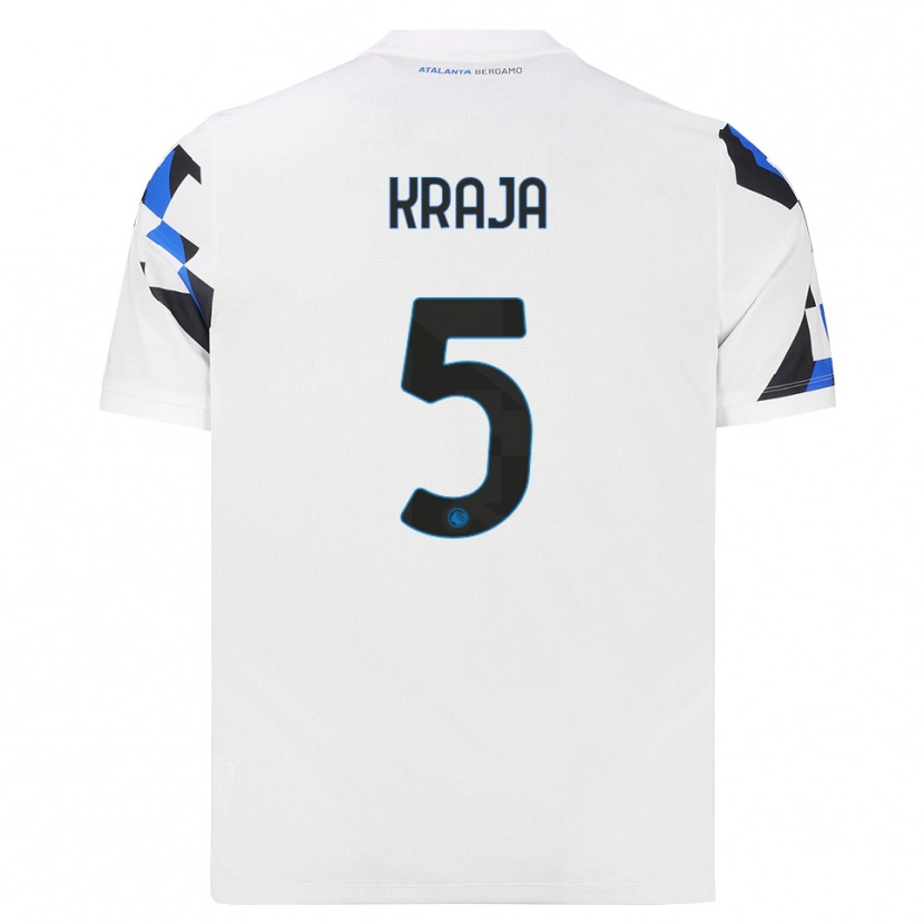Danxen Män Erdis Kraja #5 Vit Röd Blå Bortatröja Matchtröjor 2026/27 Tröjor T-Tröja