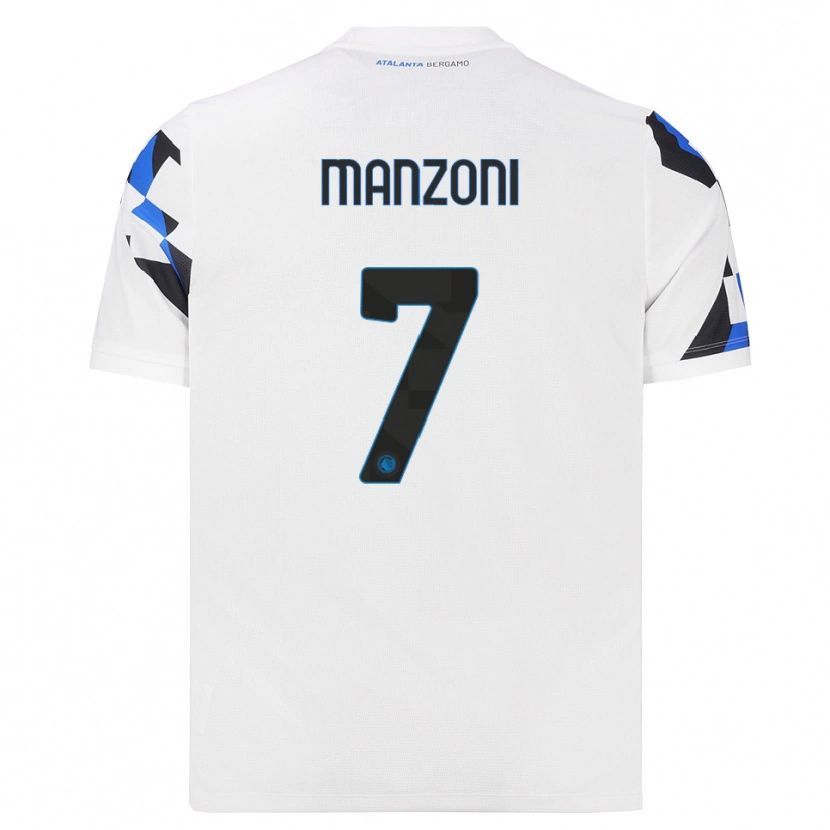 Danxen Män Alberto Manzoni #7 Vit Röd Blå Bortatröja Matchtröjor 2026/27 Tröjor T-Tröja
