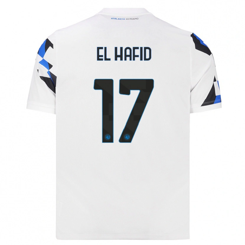 Danxen Män Badr El Hafid #17 Vit Röd Blå Bortatröja Matchtröjor 2026/27 Tröjor T-Tröja