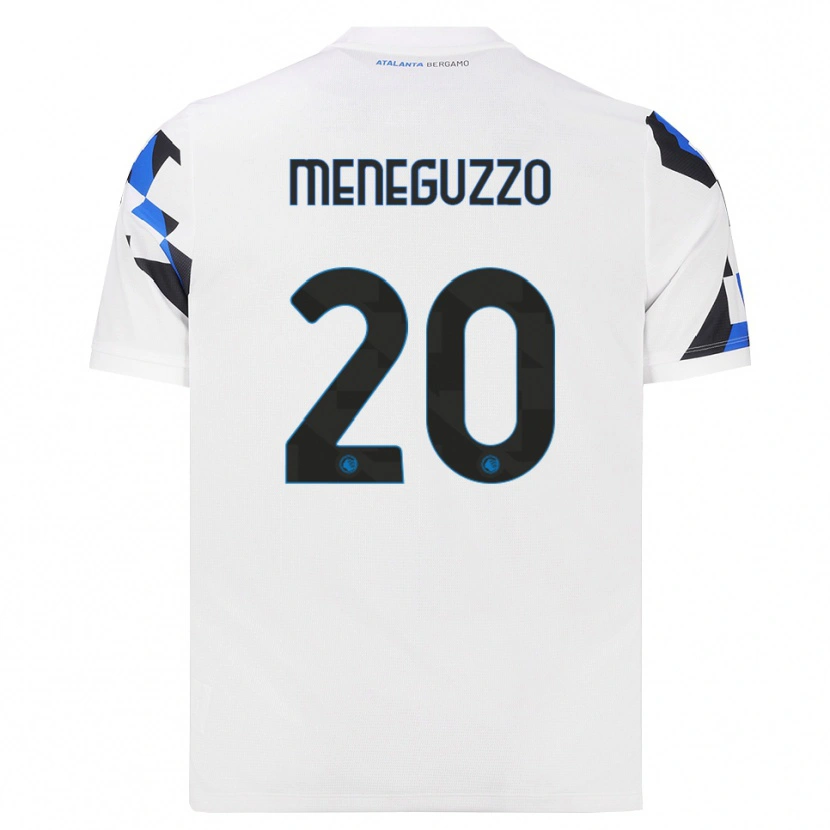 Danxen Män Davide Meneguzzo #20 Vit Röd Blå Bortatröja Matchtröjor 2026/27 Tröjor T-Tröja