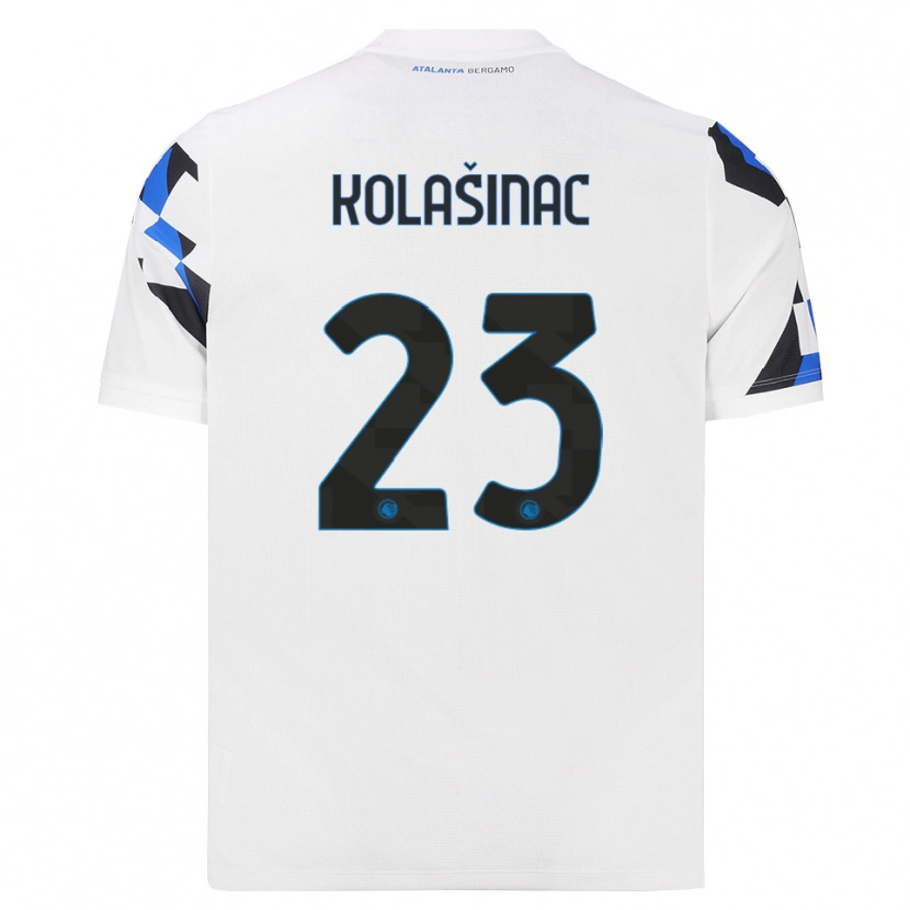 Danxen Män Sead Kolasinac #23 Vit Röd Blå Bortatröja Matchtröjor 2026/27 Tröjor T-Tröja