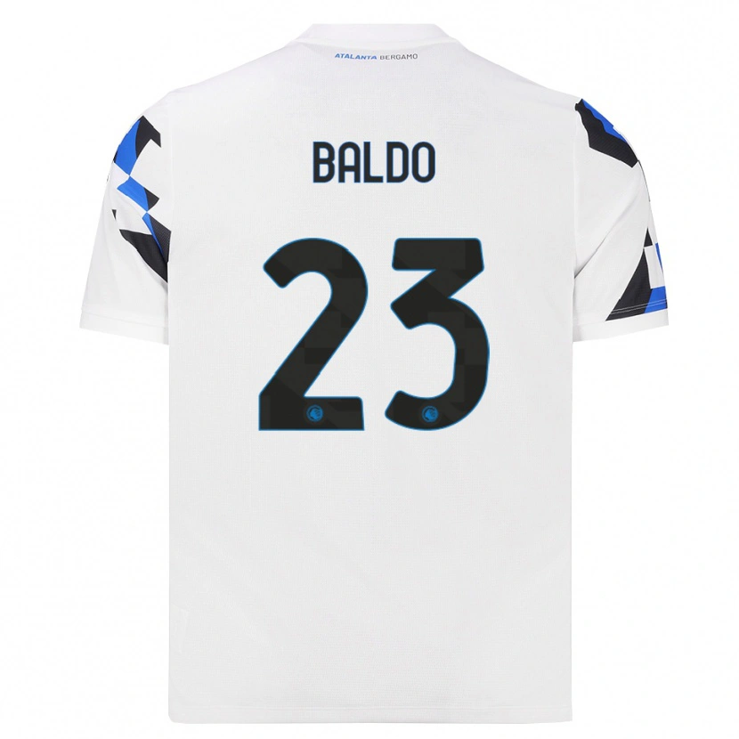Danxen Män Nicolò Baldo #23 Vit Röd Blå Bortatröja Matchtröjor 2026/27 Tröjor T-Tröja