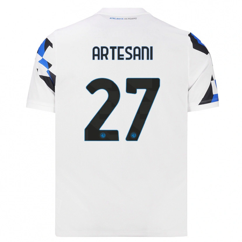 Danxen Män Nicolò Artesani #27 Vit Röd Blå Bortatröja Matchtröjor 2026/27 Tröjor T-Tröja