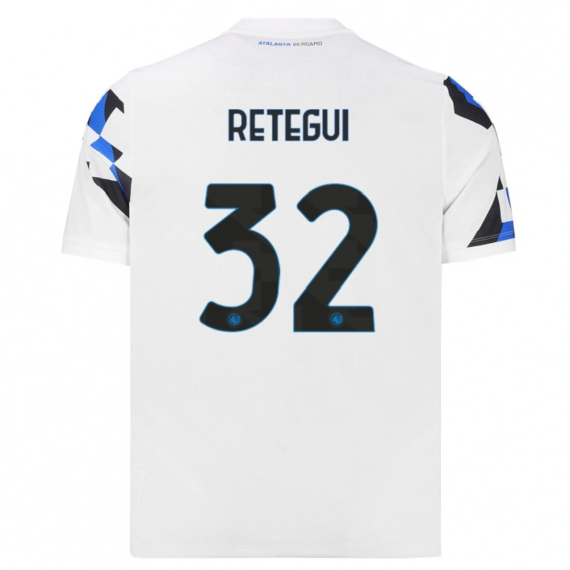 Danxen Män Mateo Retegui #32 Vit Röd Blå Bortatröja Matchtröjor 2026/27 Tröjor T-Tröja