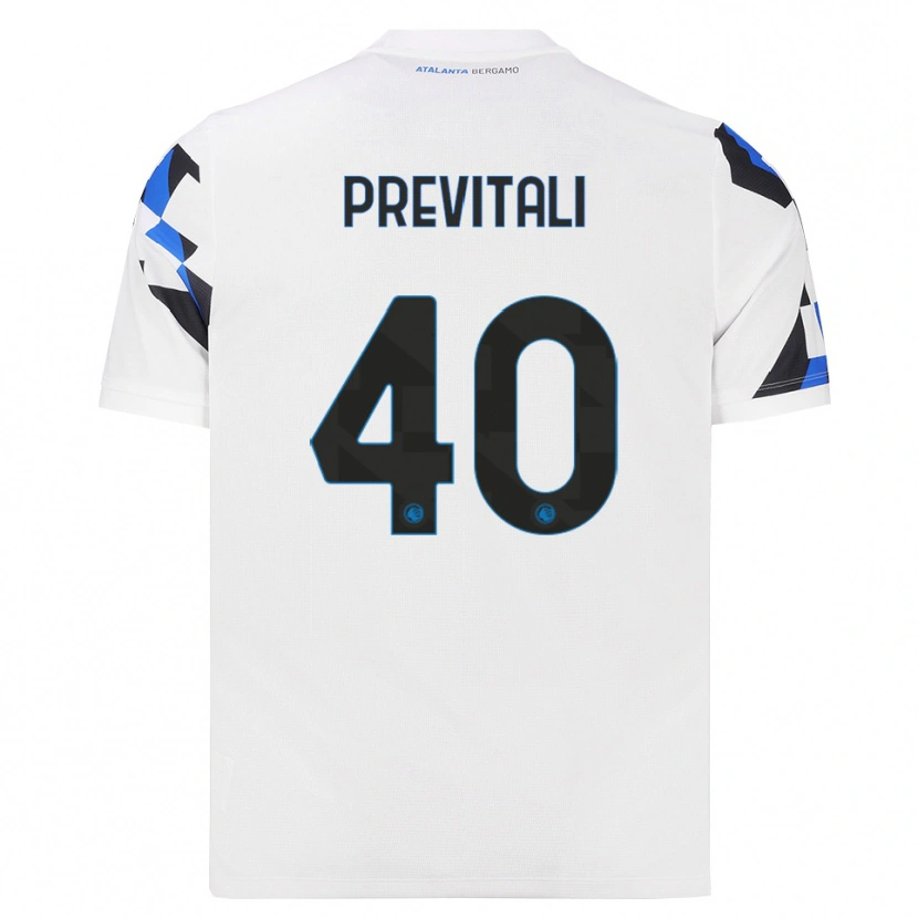 Danxen Män Cristian Previtali #40 Vit Röd Blå Bortatröja Matchtröjor 2026/27 Tröjor T-Tröja