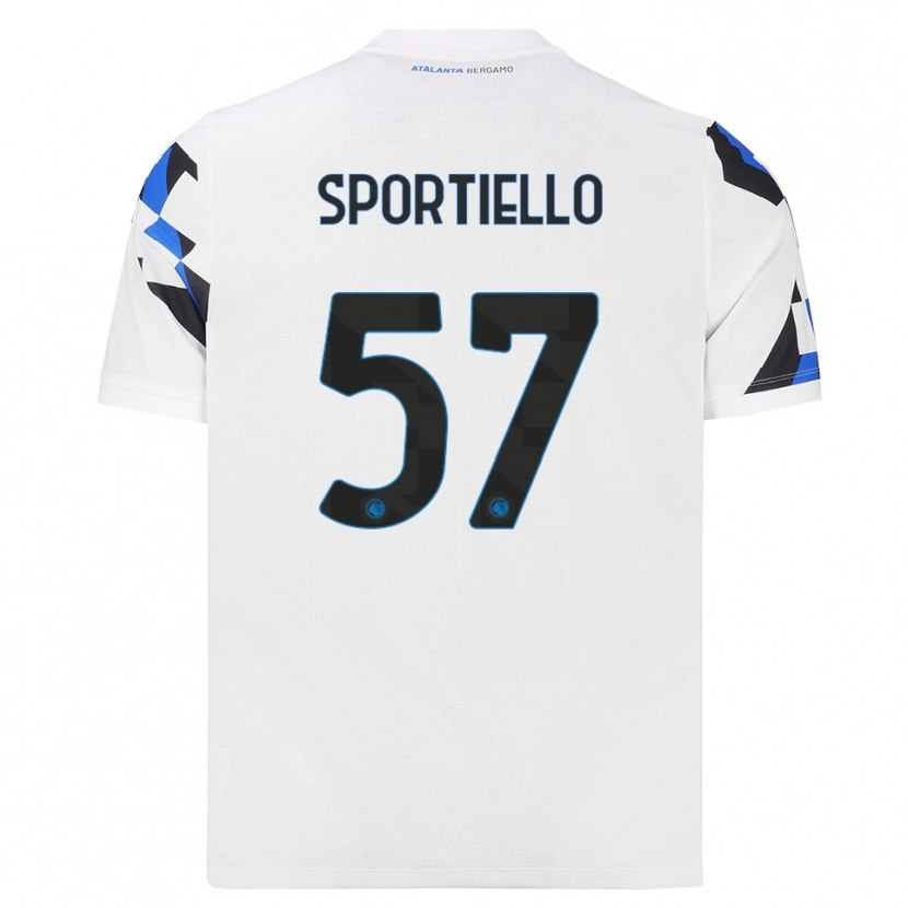 Danxen Män Marco Sportiello #57 Vit Röd Blå Bortatröja Matchtröjor 2026/27 Tröjor T-Tröja