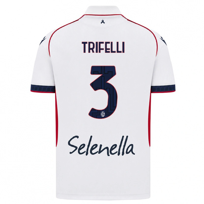 Danxen Män Edoardo Trifelli #3 Vit Röd Kunglig Blå Bortatröja Matchtröjor 2026/27 Tröjor T-Tröja