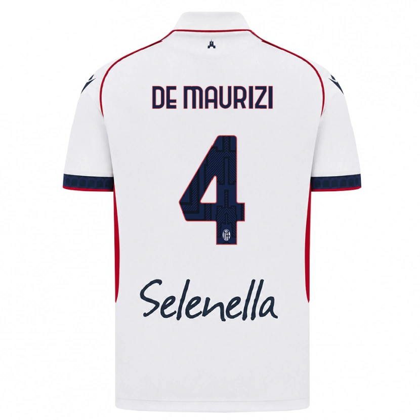 Danxen Män Alessandro De Maurizi #4 Vit Röd Kunglig Blå Bortatröja Matchtröjor 2026/27 Tröjor T-Tröja