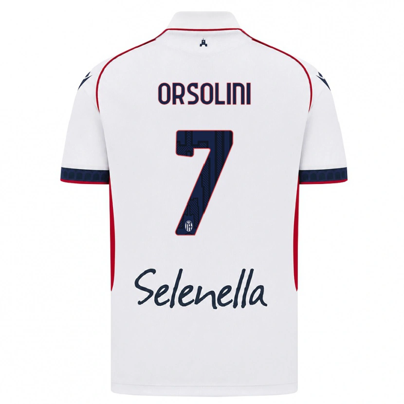 Danxen Män Riccardo Orsolini #7 Vit Röd Kunglig Blå Bortatröja Matchtröjor 2026/27 Tröjor T-Tröja