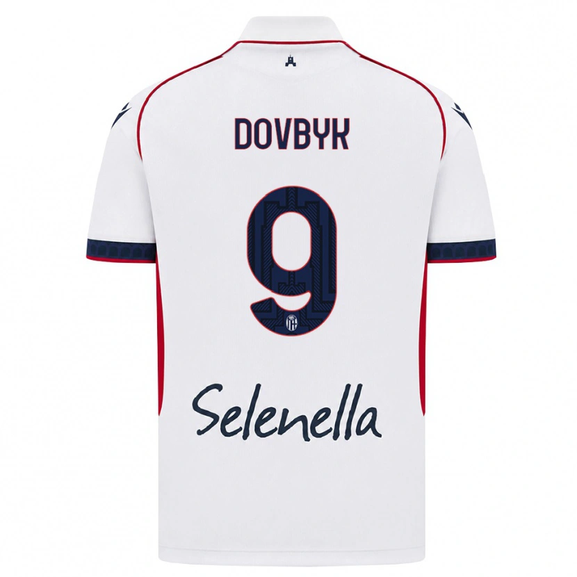 Danxen Män Artem Dovbyk #9 Vit Röd Kunglig Blå Bortatröja Matchtröjor 2026/27 Tröjor T-Tröja