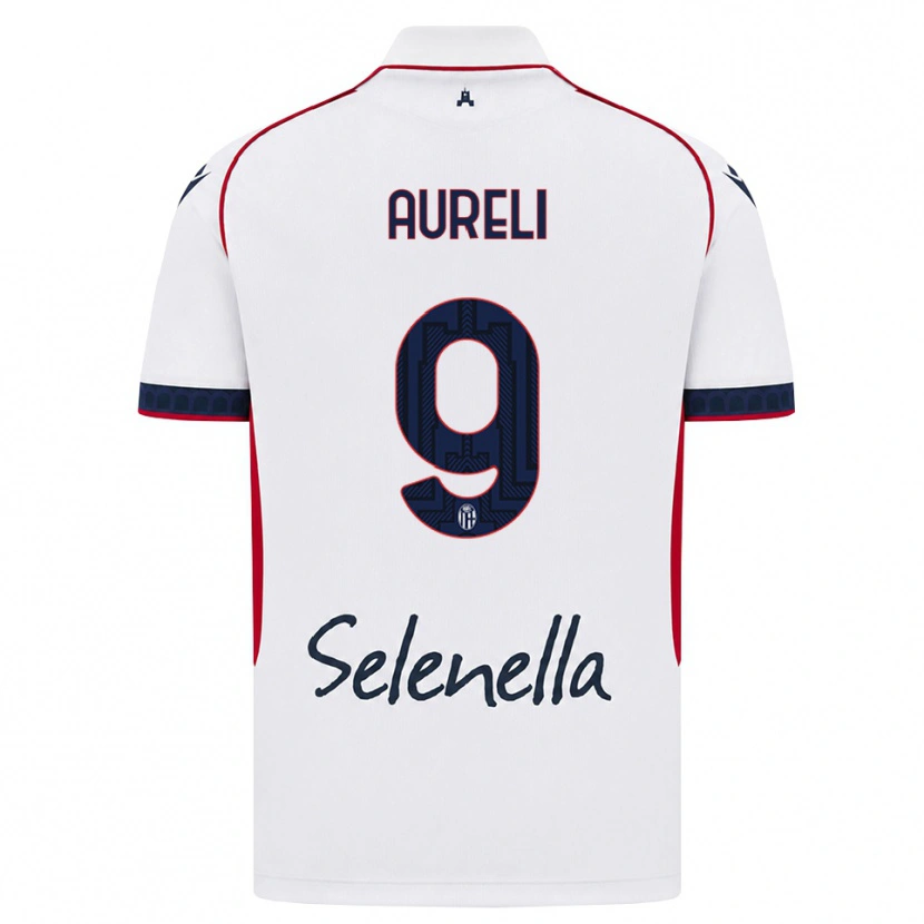 Danxen Män Valerio Aureli #9 Vit Röd Kunglig Blå Bortatröja Matchtröjor 2026/27 Tröjor T-Tröja