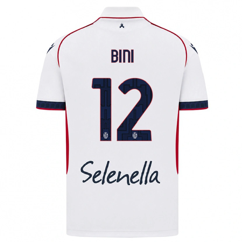 Danxen Män Cesare Bini #12 Vit Röd Kunglig Blå Bortatröja Matchtröjor 2026/27 Tröjor T-Tröja