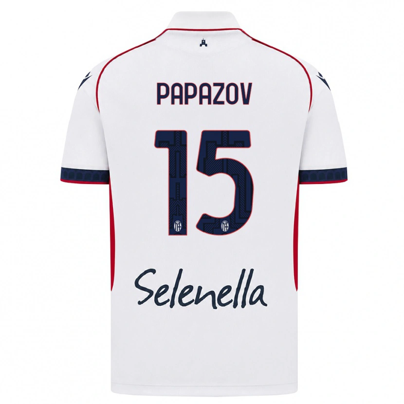 Danxen Män Dimitar Papazov #15 Vit Röd Kunglig Blå Bortatröja Matchtröjor 2026/27 Tröjor T-Tröja