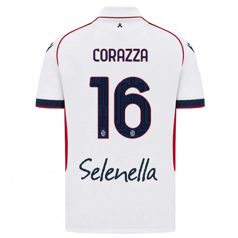 Danxen Män Tommaso Corazza #16 Vit Röd Kunglig Blå Bortatröja Matchtröjor 2026/27 Tröjor T-Tröja